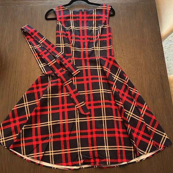 Hanpceirs Women's Boatneck Sleeveless Swing Vintage 1950s Cocktail Dress New - Picture 2 of 4